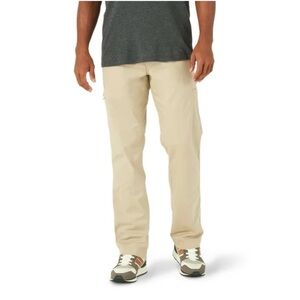 Lee Men's Extreme Comfort Performance Straight Fit Leg Khaki Cargo Pants W32xL32
